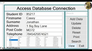 How to Create Visual BasicNet MS Access Database Connection with Save and Search  Full Tutorial [upl. by Malvia983]