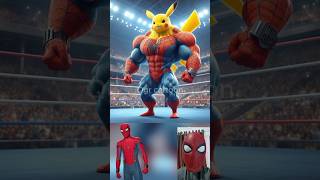 superheroes but muscular pikachu 😱🔥Marvel amp DCAll Characters marvel avengersshortsrobot [upl. by Anett358]