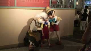 Pinocchio and Gepetto Meet a Little Pinocchio at Disneys Hollywood Studios Walt Disney World [upl. by Niran744]