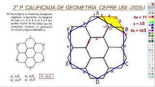 Solucionario 2da PC Cepre UNI  Geometría  Ciclo Preuniversitario 2025  1 📐💪 [upl. by Atteiluj]