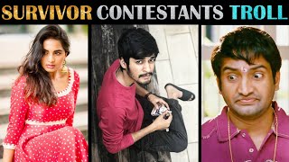 Survivor 16 Contestants Troll  Reality Show  List details  Zee Tamil  Arjun  Rakesh amp Jeni 20 [upl. by Onitnevuj]