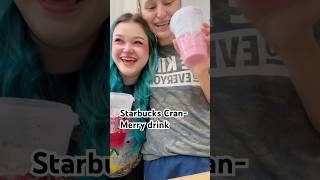 Jordyn and Sarah’s review of ​⁠starbucks new CranMerry drink starbucks jordyn [upl. by Lawford]