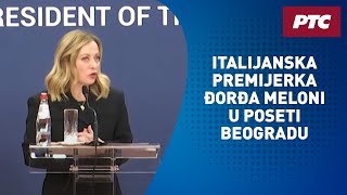 Predsednik Srbije Aleksandar Vučić i Italijanska premijerka Đorđa Meloni [upl. by Ahtaga762]