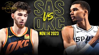 San Antonio Spurs vs OKC Thunder Full Game Highlights  Nov 14 2023  FreeDawkins [upl. by Risay577]