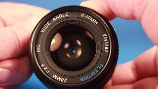 Vivitar RL Edition 28mm f2 8 Prime Lens for Nikon [upl. by Amalee]