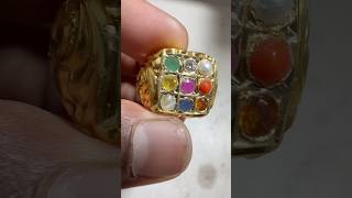 Navarathna stone gold ring gold shorts vairalshort [upl. by Yrak401]