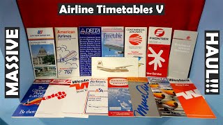 Airline Timetables 5 MASSIVE HAUL American PSA Southwest amp MORE [upl. by Ailedroc995]