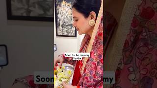 Heavily PREGNANT yuvikachaudhary performs Ganesh Aarti for the wellbeing of her little one [upl. by Bedad794]