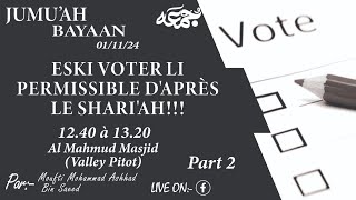 ESKI VOTER LI PERMISSIBLE DAPRES LE SHARIAH [upl. by Portia]