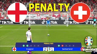 🔴LIVE  ENGLAND vs SWITZERLAND  Penalty Shootout  UEFA Euro 2024  Quarter Final  PES Gameplay [upl. by Maharba237]