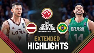 Final Latvia 🇱🇻 vs Brazil 🇧🇷  Extended Highlights  FIBA OQT 2024 Latvia [upl. by Tserrof]