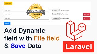 How to Add Dynamic Input field with File field and Save Data in DB in Laravel  Add Dynamic Fields [upl. by Aliak]