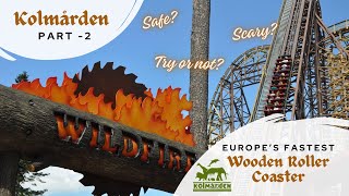 Kolmården PART 2  WildfireEurope’s fastest wooden roller coaster🎢 WildlifeSafari🦁 Dolphin show 🎣 [upl. by Leahcin]