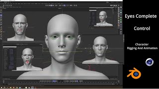 Face Rig Character animation Blender and Cinema 4d [upl. by Brittan646]