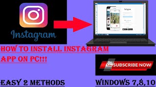 How to Install Instagram App On PC  Windows 7810  Easy Method [upl. by Terrilyn608]