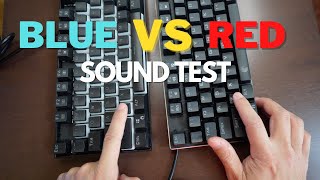 Blue Switch VS Red Switch on Mechanical Keyboard  Sound Test on Redragon K552 VS HUO JI  Review [upl. by Kirshbaum]