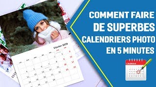 📅 Comment faire un calendrier photo mural  Un design pro en 5 minutes [upl. by Akcinat985]