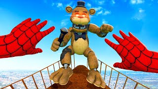 Throwing Freddy Off a HUGE Tower  Bonelab VR Mods [upl. by Christenson]