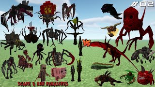 All parasites Scape and Run Parasites MOD VS All Lycanites Mobs MOD in MINECRAFT second part [upl. by Eserahs165]