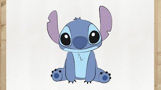 STITCH ZEICHNEN EINFACH Disney [upl. by Cosmo870]