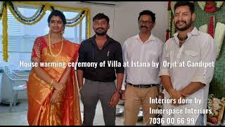 InnerSpace Interiors Successful Project at Villas Oorjita Istana in Gandipet Hyderabad 7036006699 [upl. by Seraphina]