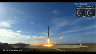 LOUD SONIC BOOMS  Falcon Heavy Landing with sound [upl. by Ecirtaed]