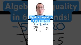 Algebra Inequality in 60 Seconds [upl. by Dode842]