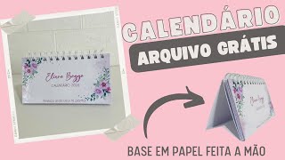 CALENDÁRIO DE MESA  BASE FEITA EM OFFSET [upl. by Alle]