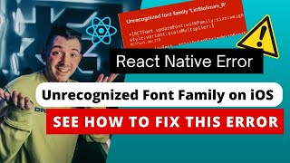 Solving Unrecognized Font Family Error in iOS React Native  Quick Fix Guide [upl. by Nnaik]