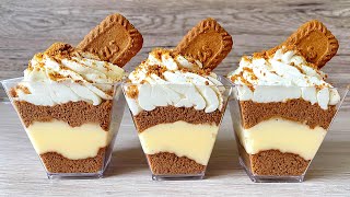 Lotus Biscoff Dessert Cups  NO BAKE Dessert Very Easy and Yummy [upl. by Brosy]