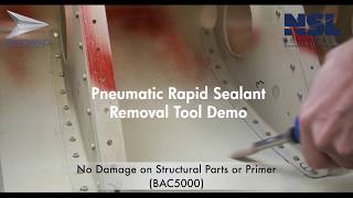 Pneumatic Rapid Aircraft Sealant Removal Tool  Demo of Aerowing RDS [upl. by Lepley]