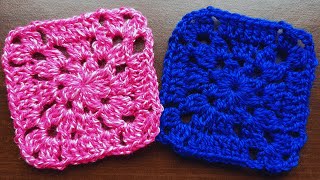 GRANNY SQUARE TEJIDO A CROCHET 10  PASO A PASO [upl. by Caughey579]