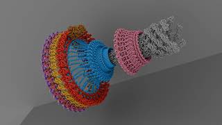 Bacterial flagellar motor MS and Cring with MotAB rod and LPring in CCW and CW state  movie [upl. by Yeniffit]