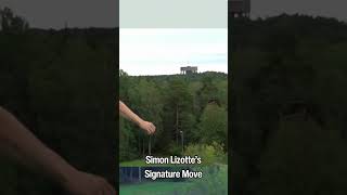 SIMON LIZOTTES SIGANTURE MOVE đźŽ discgolf frisbeegolf simonlizotte simonline ace trickshot [upl. by Naanac]