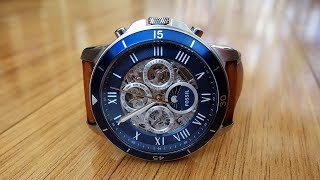 Fossil Grant Sport Automatic Luggage Leather Watch Review ME3140  Perth WAtch 52 [upl. by Brig]