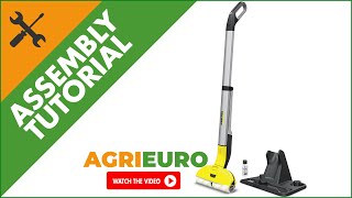 Karcher EWM 2 Batterypowered Floor Scrubber  Wiping Mop  Assembly tutorial [upl. by Atnahsa]