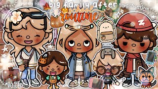 BIG FAMILY AESTHETIC After School Routine 🍂🏫🥡  VOICED 📢  Toca Boca World Roleplay 🌍 [upl. by Heiskell482]