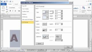 Word 2010 3D Text Effects [upl. by Gurl]