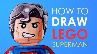 How to draw Superman  The Lego Movie [upl. by Upshaw]