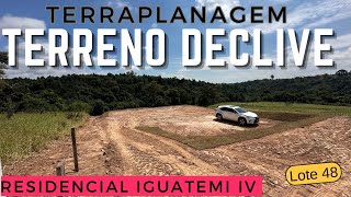 Terreno declive 1000m2  Como começar a terraplanagem [upl. by Hackathorn489]