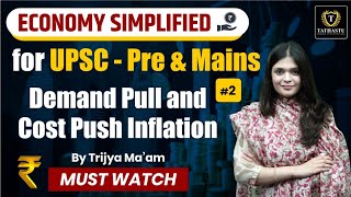 Economic Inflation  Demand Pull and Cost Push Inflation  For UPSC  Pre amp Mains By Trijya maam [upl. by Prosper181]