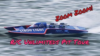 Radio Controlled Racing Hydroplane Pit Tour  RC Unlimiteds Atomic Cup [upl. by Yesrod593]