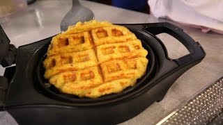 Receta WAFFLES PATACONES con QUESO  facil y rapida hecha en casa [upl. by Fe]