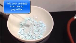 Heating copper sulfate hydrate [upl. by Maybelle]