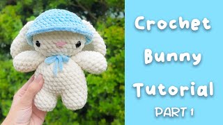 Crochet Bunny Tutorial  Free Rabbit Crochet Pattern How To Part 1 [upl. by Astrid714]