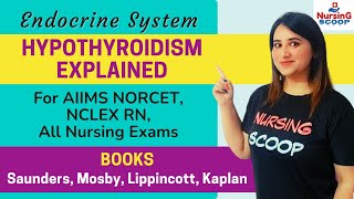 Hypothyroidism Nursing Lecture Physiology Pathophysiology Causes Signs Treatment NCLEX RN NORCET [upl. by Nefen881]