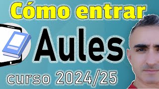 Cómo ENTRAR en AULES curso 202425 [upl. by Danas41]