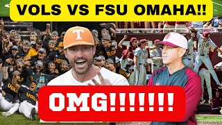 OMG  OMAHA CWS TENNESSEE BASEBALL VS FLORIDA STATE BASEBALL AFTER GAME SHOW [upl. by Trilbi]