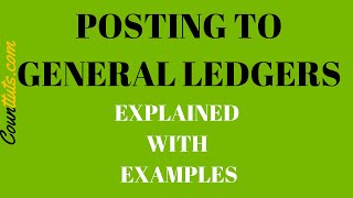 Posting from Journals to General Ledgers  with Examples [upl. by Teddie]