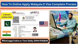 How To Online Apply Malaysia E Visa Step By Step  Malaysia E Visa Complete Process Online [upl. by Annmarie791]